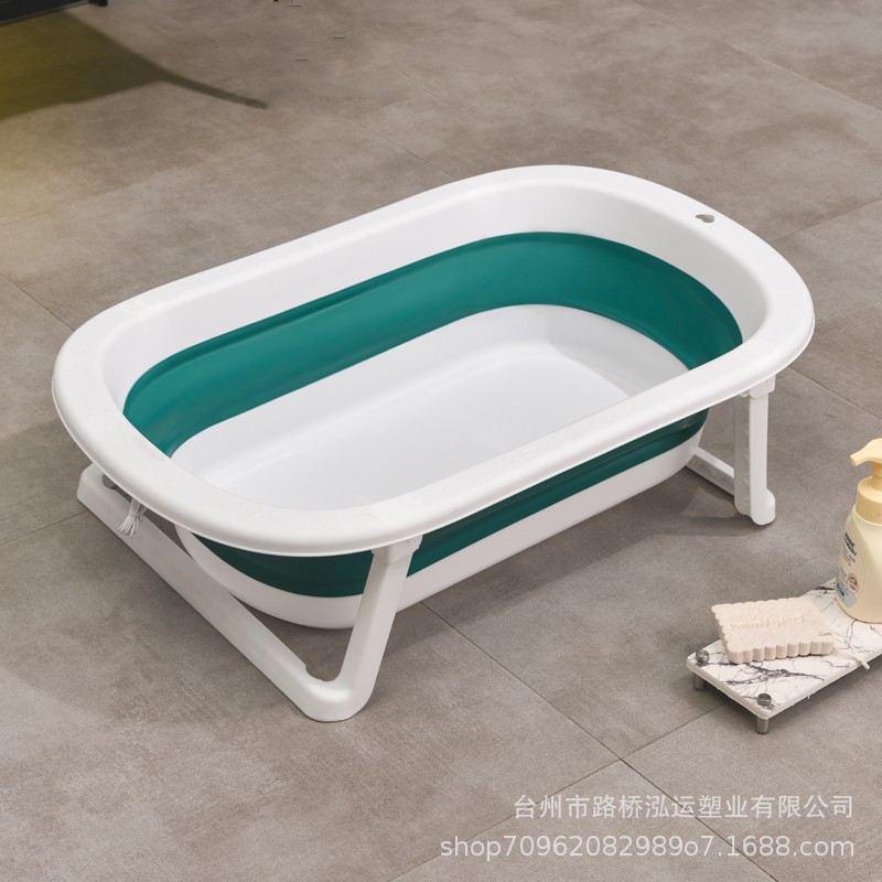 Baño de bebé sensible a la temperatura Baño de bebé alargo y ensanchado Baño de bebé Baño plegable doméstico Puede sentarse y acostarse Baño de bebé