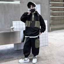 男童春装套装2024新款秋季中大儿童男孩春秋款卫衣运动帅气时髦潮