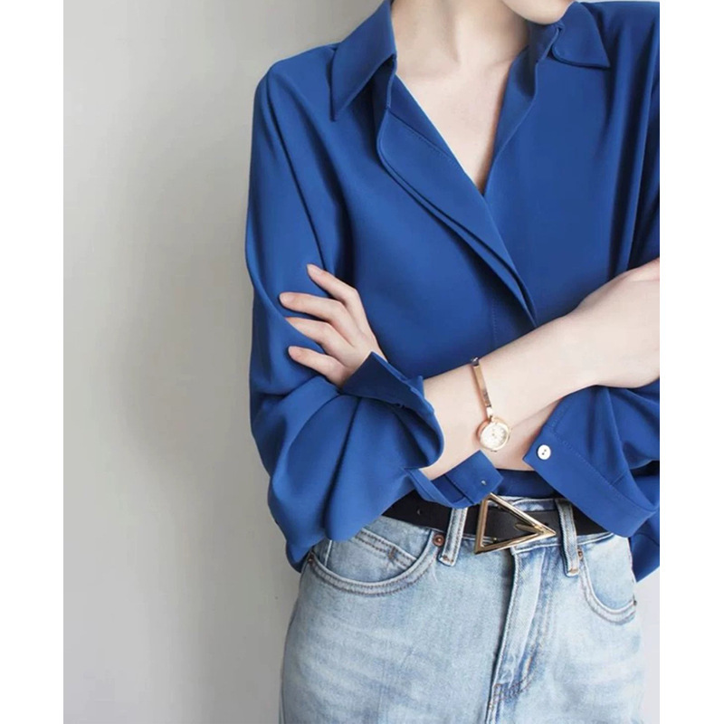 In-Stock Manufacturer Wholesale Shirts, New Spring and Autumn Style, Lazy Style, Elegant and Slim-Fitting Fashionable Shirts for Women