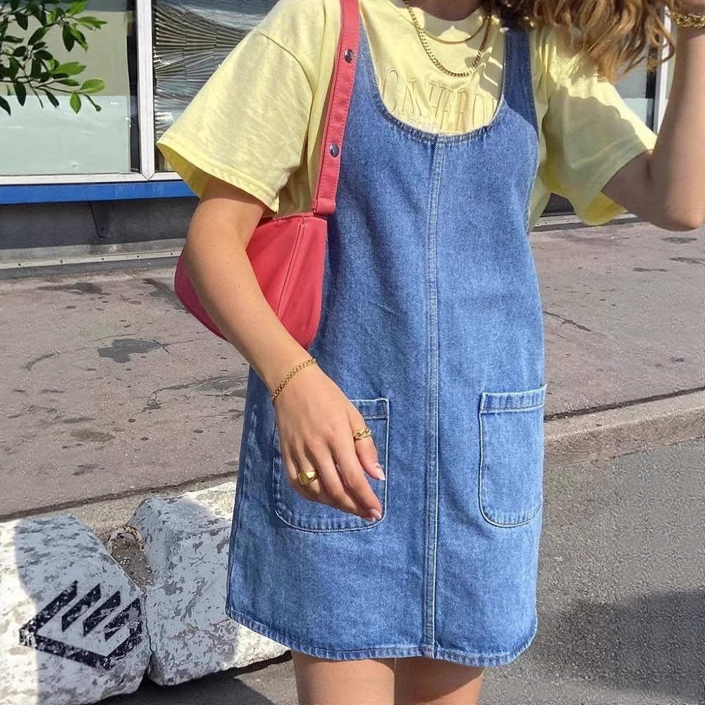 Cross-Border European and American Summer New 2025 Women's Denim Skirt Sexy Cool Skirt Dress Amazon Spot