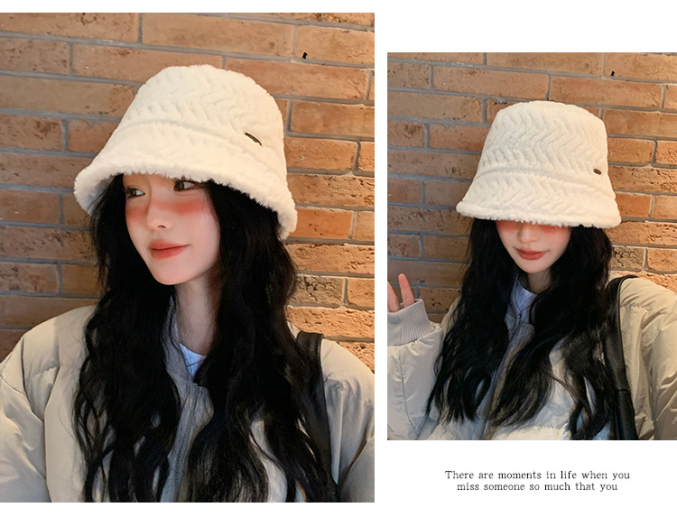 Cappello a secchiello in peluche per donna cappello invernale_voghion.com