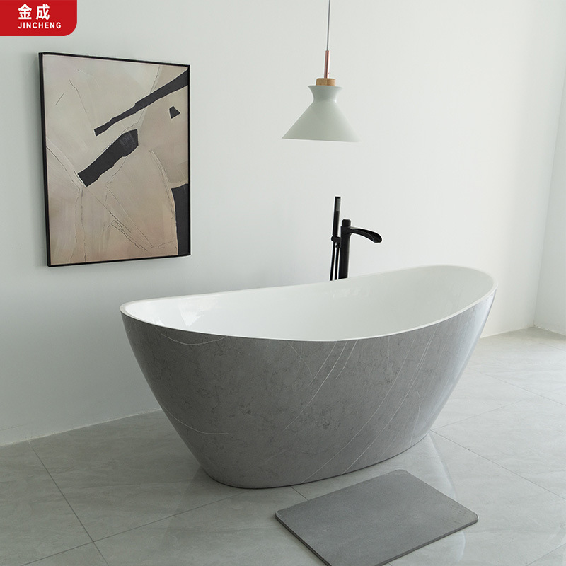 Jincheng Best-Selling Freestanding Bathtub 170cm European Wholesaler E-Commerce Cooperation Ce Certified Hotel Bathroom