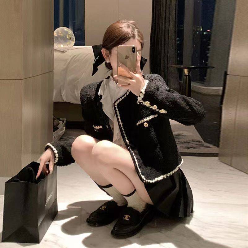 2025 Spring and Autumn French Style Jacket Women's Spring and Autumn Short Retro High-Quality Temperament Socialite Tweed Top