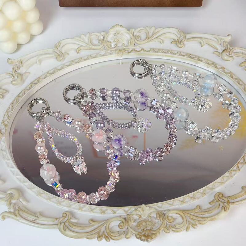 Original Design Butterfly Luminous Beaded Mobile Phone Chain, High-End, Exquisite and Sweet Pendant, Bag Pendant