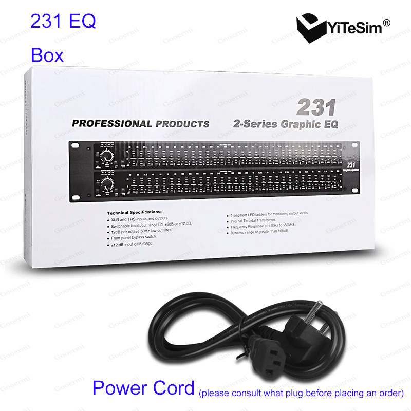 Ecualizador de Audio Profesional 231 de Doble 31 Bandas para Escenarios y KTV