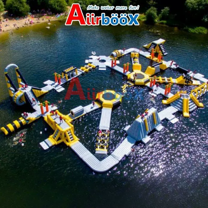 水上充气冲关障碍组合支架游泳池水上闯关移动海上乐园引流项目