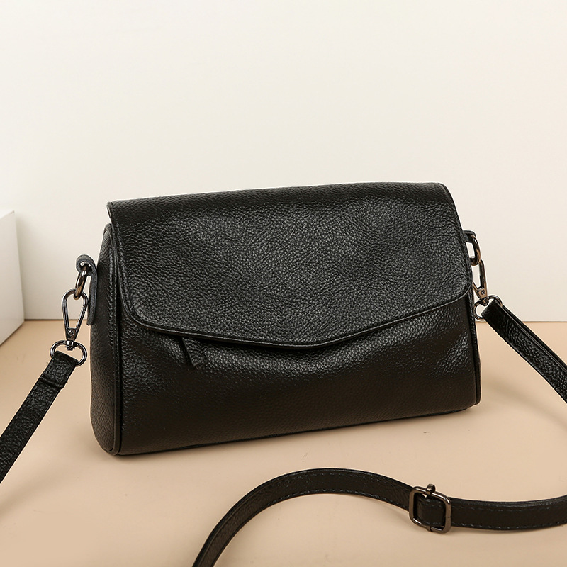 Top Grain Cowhide Small Square Bag For Women 2026 New Fashion Genuine Leather Mother's Bag Crossbody Large Capacity Single Shoulder Pillow Bag - Thumbnail 2