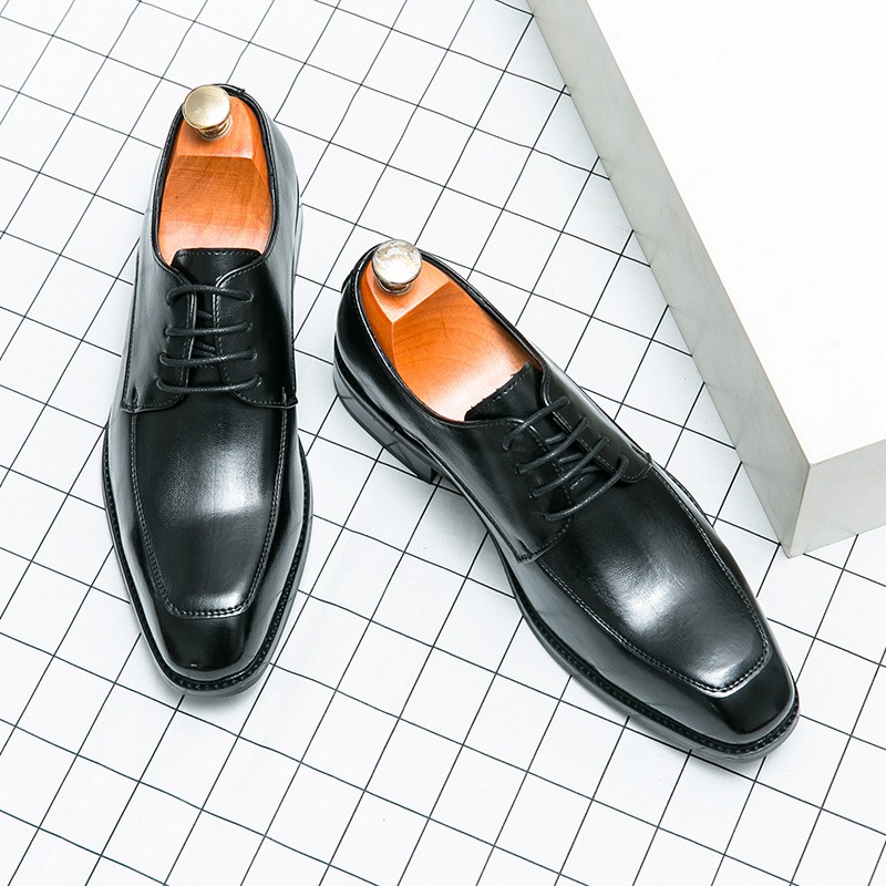 Zapatos de hombre transfronterizos tallas grandes nuevos zapatos de cuero moda zapatos de vestir de negocios para hombres tendencia zapatos de boda para hombres estilo caballero británico image 5