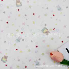 全棉40支数码直喷印花面料小星星猫咪箱包坐垫杯垫童装家居服睡衣