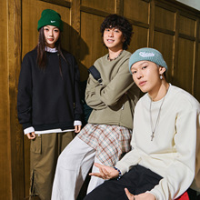 美式重磅男士卫衣情侣装秋冬新款套头撞色假两件男上衣保暖打底衫