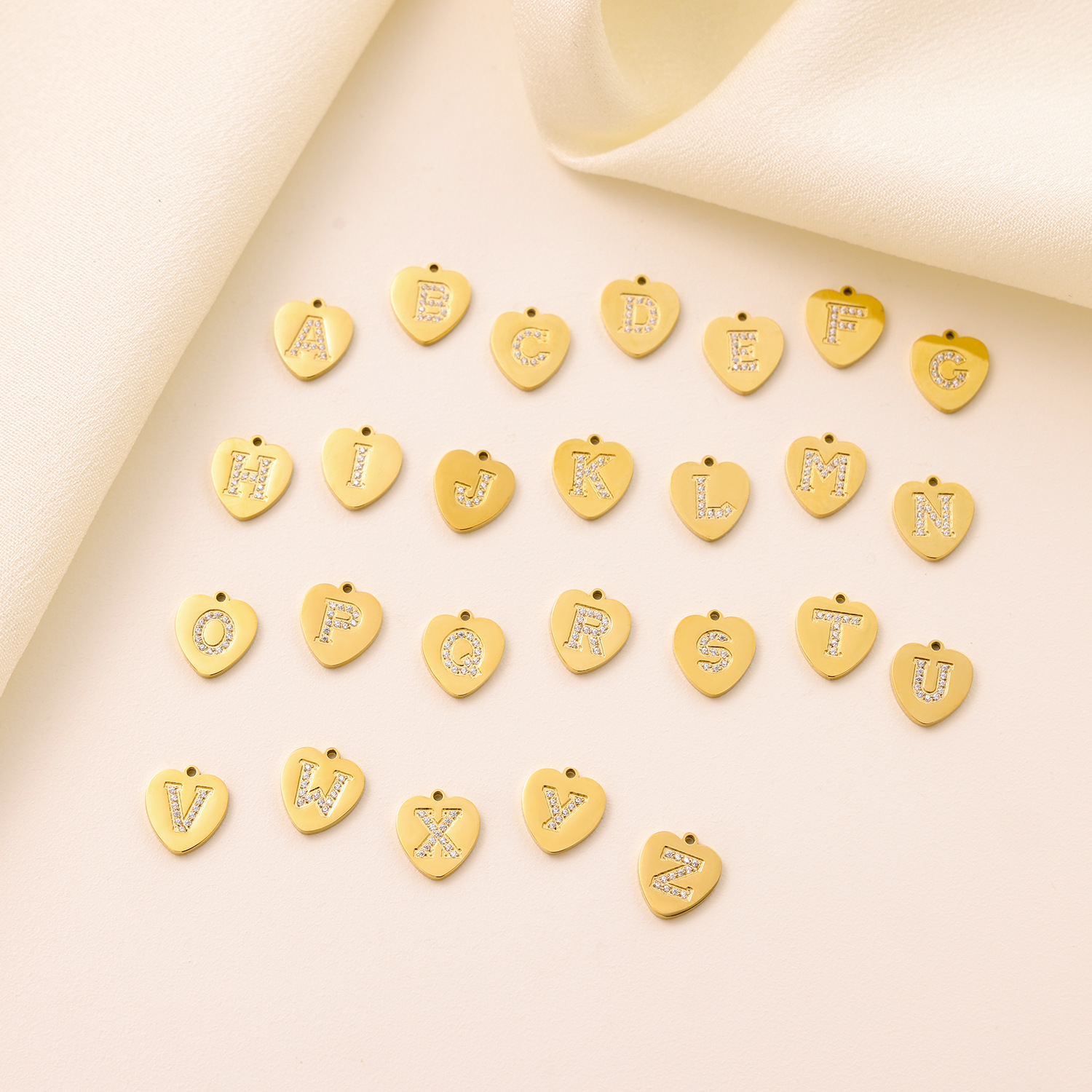 3g Weight Pendant, Chain Jewelry Making Type Zircon Inlay Material DIY Jewelry Accessories Classification 1 Piece Quantity 304 Stainless Steel Material Letter, Heart Shape Pattern Inlay Design Simple Style, Classic Style Style 1 Piece 304 Stainless Steel Zircon Letter Heart Shape Pendant Chain 无