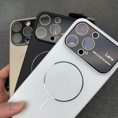 肌感フロストの細い輪磁気吸引はアップルiPhone16携帯ケース15promax高級感大窓14を適用する