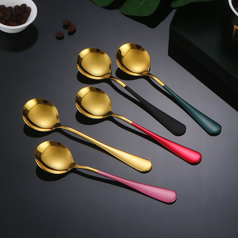 Cuillère à dessert jetable en acier inoxydable pour potage_voghion.com