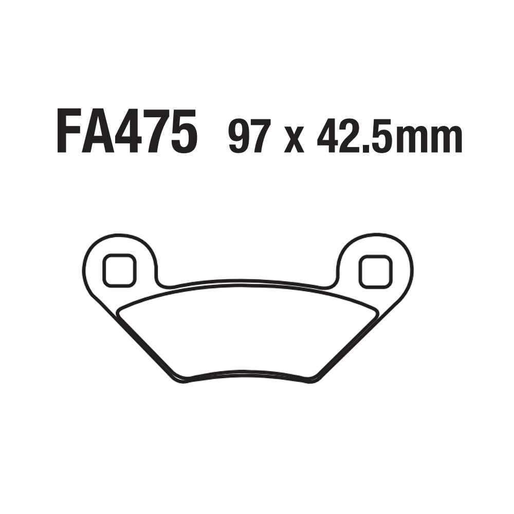 Motocicleta, pieza de goma, pieza de goma FA475 POLARIS Polaris Sportsman 550