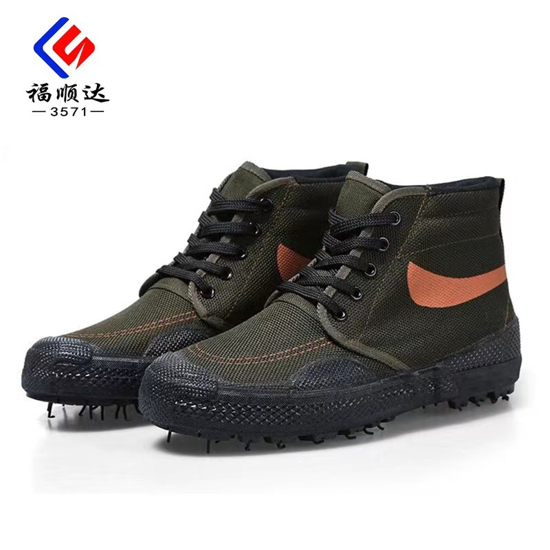 Liberation shoes men's rubber sole high-top construction site shoes labor protection shoes men's farmland shoes continuous bottom shoes wholesale