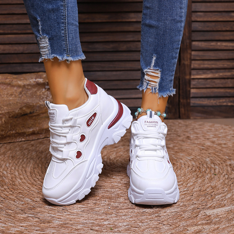 2026 new style heart-shaped hollow-out dad shoes, export-quality, available in large sizes, height-increasing, casual athletic shoes, versatile thick-soled sneakers for students 2026 new style heart-shaped hollow-out dad shoes, export-quality, available in large sizes, height-increasing, casual athletic shoes, versatile thick-soled sneakers for students