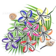 跨境新款镂空泡沫仿真鸡蛋花9cmEVA耳花夏威夷民俗发饰斐济岛国花