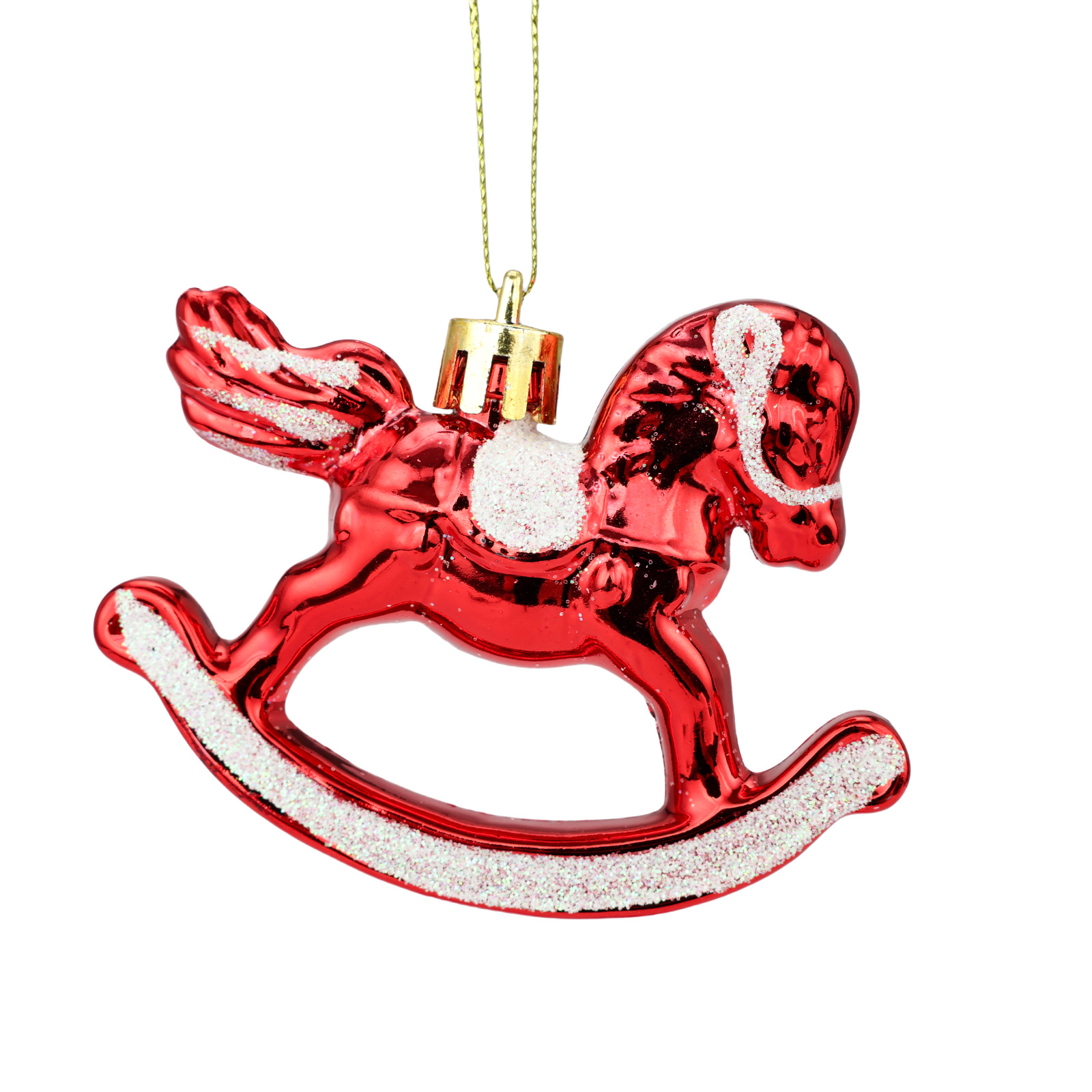 Jul trojansk häst Juldekoration ljusmålad plast galvaniserad julgranshänge julklapp_voghion.com