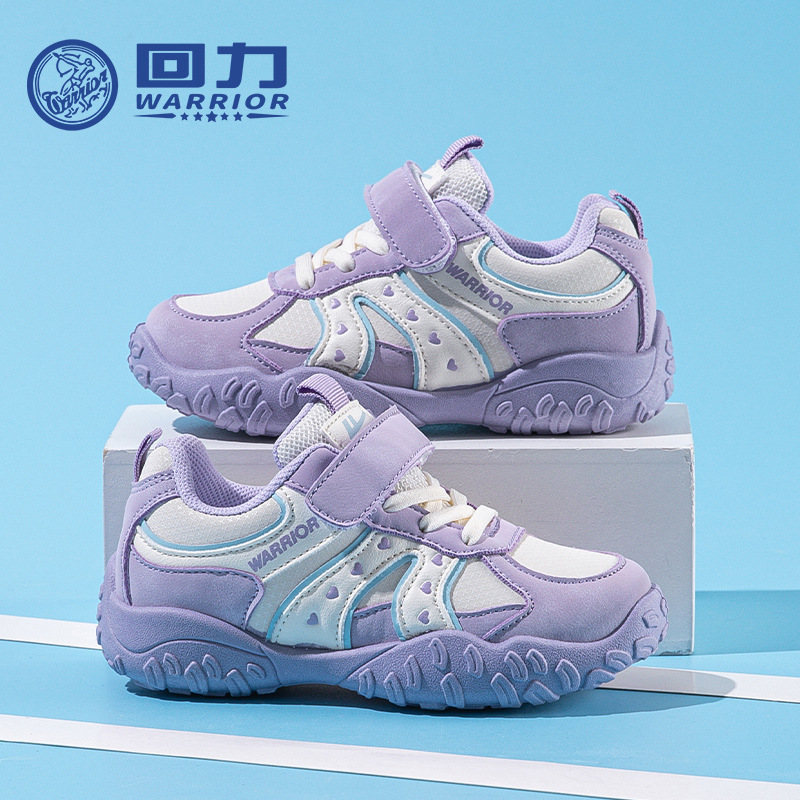 Púrpura lindos zapatos deportivos para niñas otoño nuevos zapatos casuales de cuero zapatos infantiles de suela ligera zapatos neumáticos