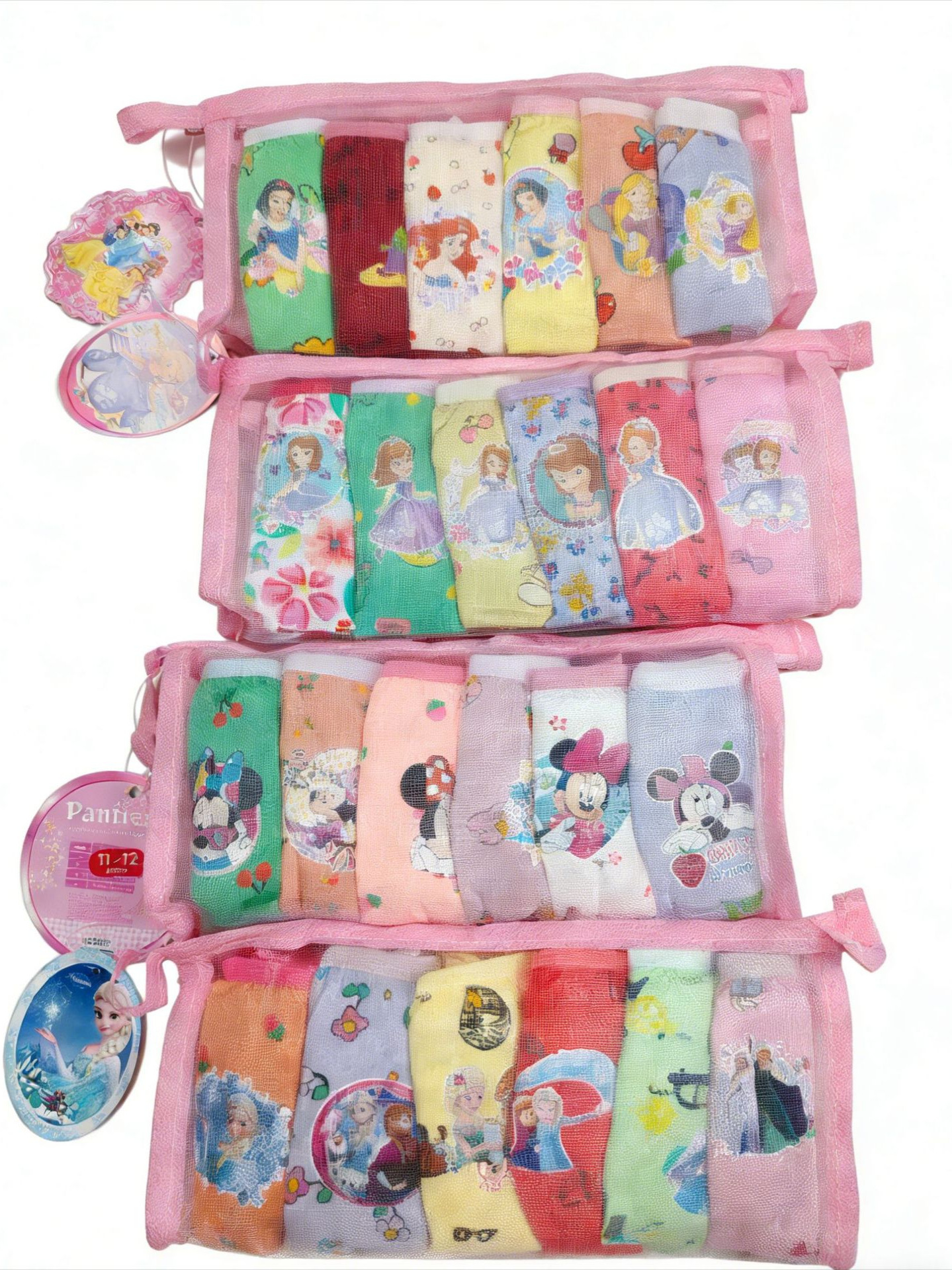 Underwear de niñas 6 - Pack niñas 6 bolsas de malla pantalones infantis para niños pequeños y medianos niñas de entrepierna de algodón