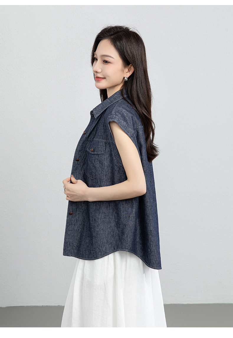 Áo hai dây nữ satin cổ V phối ren — Xanh da trờicolor chi tiết 20
