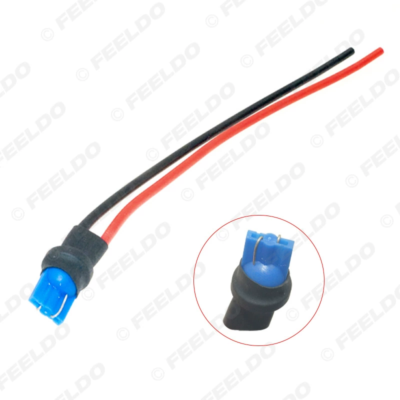 T10 светодиодная розетка линия Автомобильный светодиодный автомобильный держатель лампы штекер Адаптер держатель лампы линия разъема T10 Мужская головка