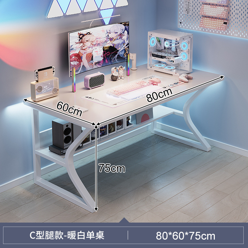 Mesa de dormitorio para niñas, casa de alquiler simple rectangular, escritorio de estudio para el hogar, escritorio para computadora de escritura, banco de trabajo, casa de alquiler