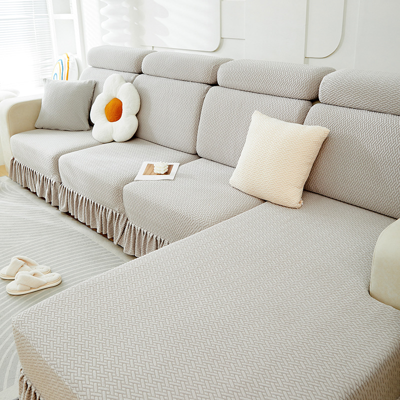 Celosía oblicua en el borde de la falda - gris claro