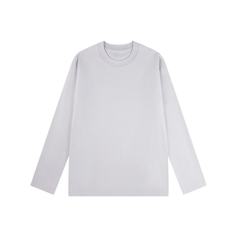 230グラム秋新疆精櫛棉重ポンド丸首純色長袖男tシャツゆるいシャツ代発|undefined