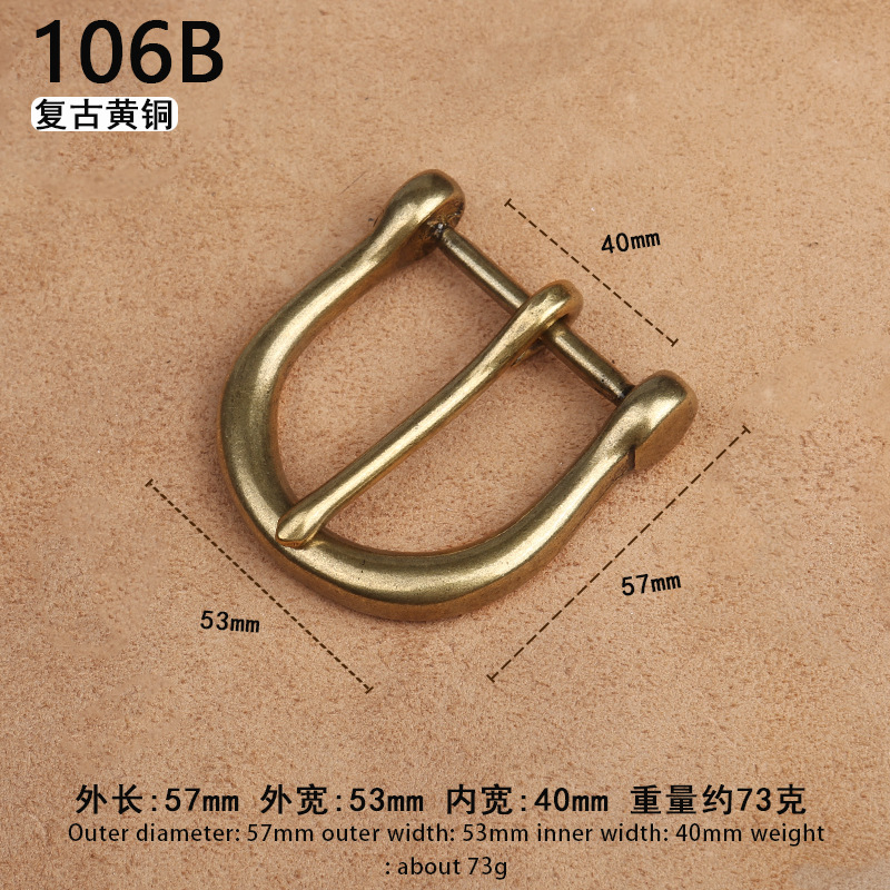 Nuevo latón sólido de alta gama casual cinturón hebilla pantalones cinturón hebilla pin hebilla accesorios 4,0 cm pantalones hebilla