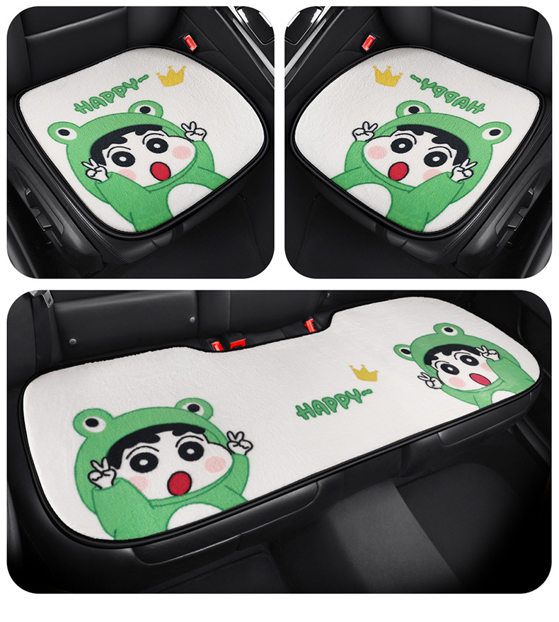 F010 Stuffed Crayon Shin-Chan Car Cushion Internet Celebrity Cute Cartoon Half Pack Seat Cover Women's Seat Cushion Winter