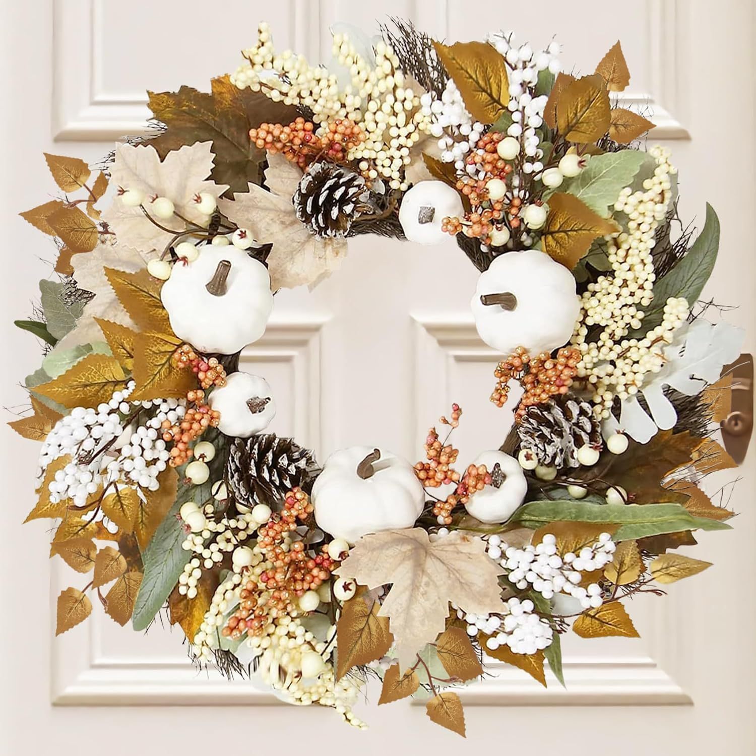 24 -inch autumn decorative flower ring autumn decoration neutral…