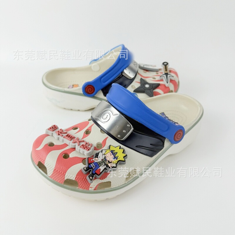 Cross New Naruto Crocs Slippers Non-Slip Breathable Eva Beach Leisure Home Manufacturer Wholesale