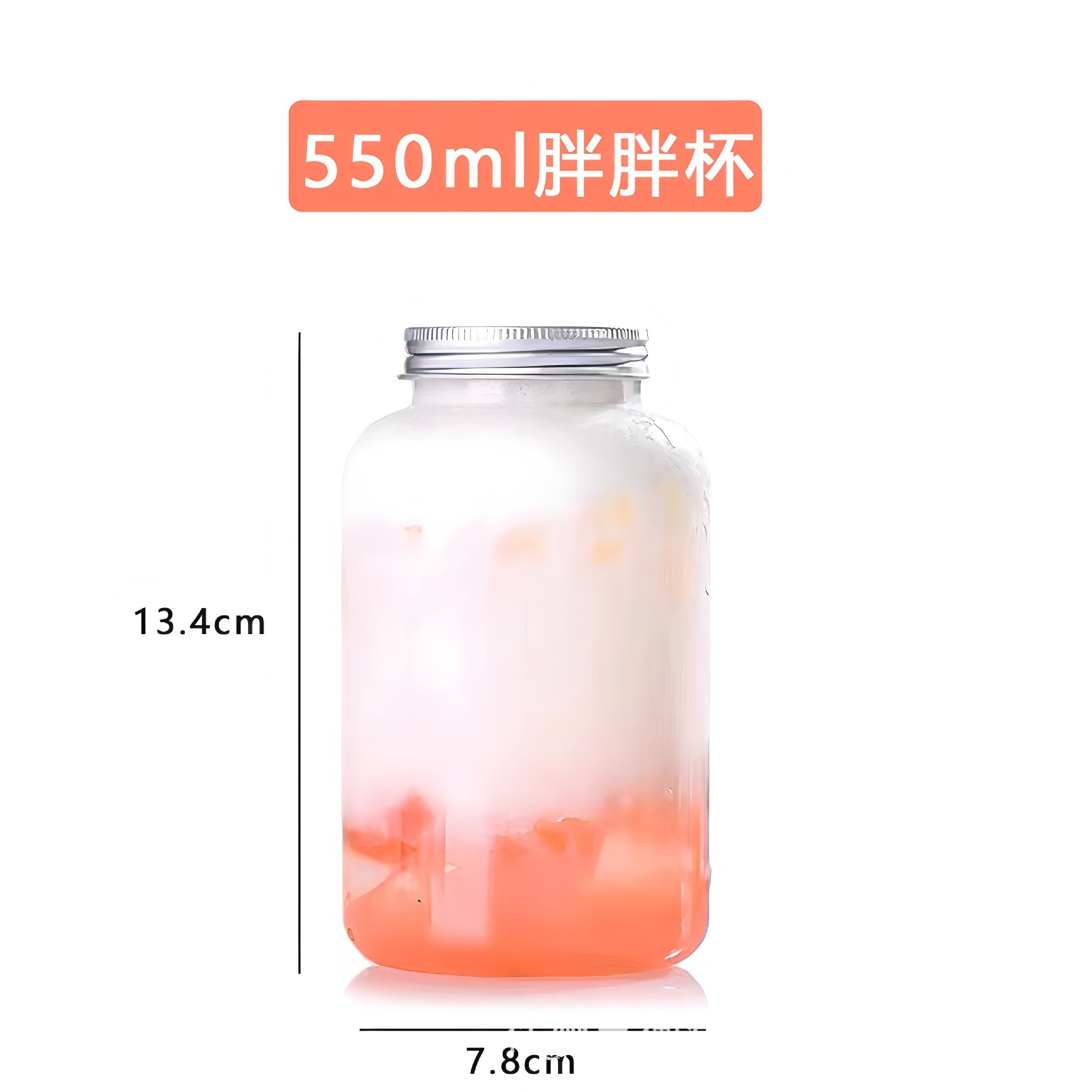 Taza de té de leche de 500ml desechable taza de té de grasa con tapa de embalaje de bebidas botellas de plástico taza de bebida roja en línea