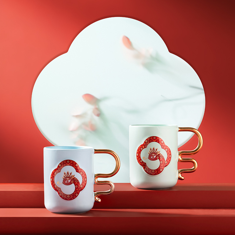 Tao Runhui Cultural and Creative Spirit Snake Cup Taza de alto valor Taza creativa Taza de cerámica personalizada con logotipo