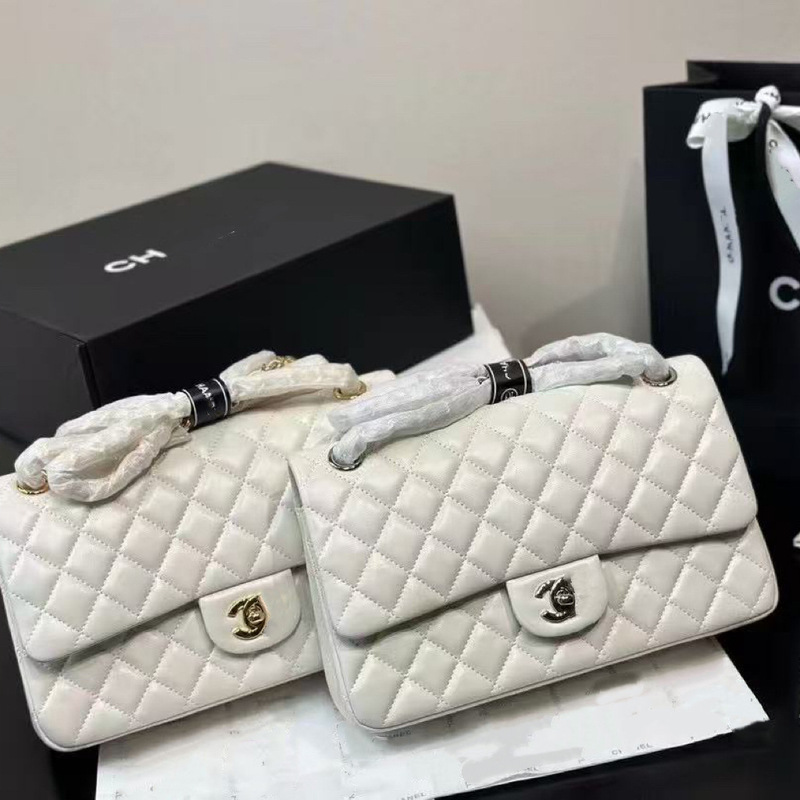 小香风经典cf 真皮链条女包 简约菱格羊皮斜挎腋下包跨境外贸新款|undefined