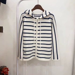 D家25秋冬高版本山羊绒拉链连帽外套