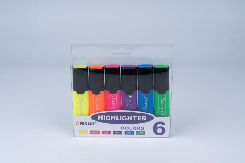 Black coloured pencils PVC, 6 pieces
