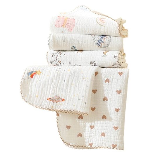 Baby Cover Belly Towel Newborn Sleeping Belly Protection Baby Cotton Gauze Towel Bathing Long Square Towel Pillow Towel Adult Winter