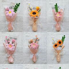 完成品ツイストスティック手作り花束ヒマワリ教師の日は、親友の創造的な誕生日プレゼントを撮って卒業を飾る