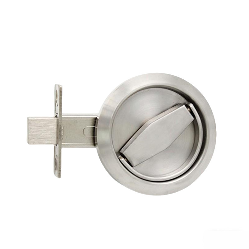 Cerradura de Puerta Invisible de Acero Inoxidable 304, Anillo de Tracción, Cerradura Redonda Empotrada, Manija Oculta en la Pared, Cerradura de Puerta Oculta para Pasillo