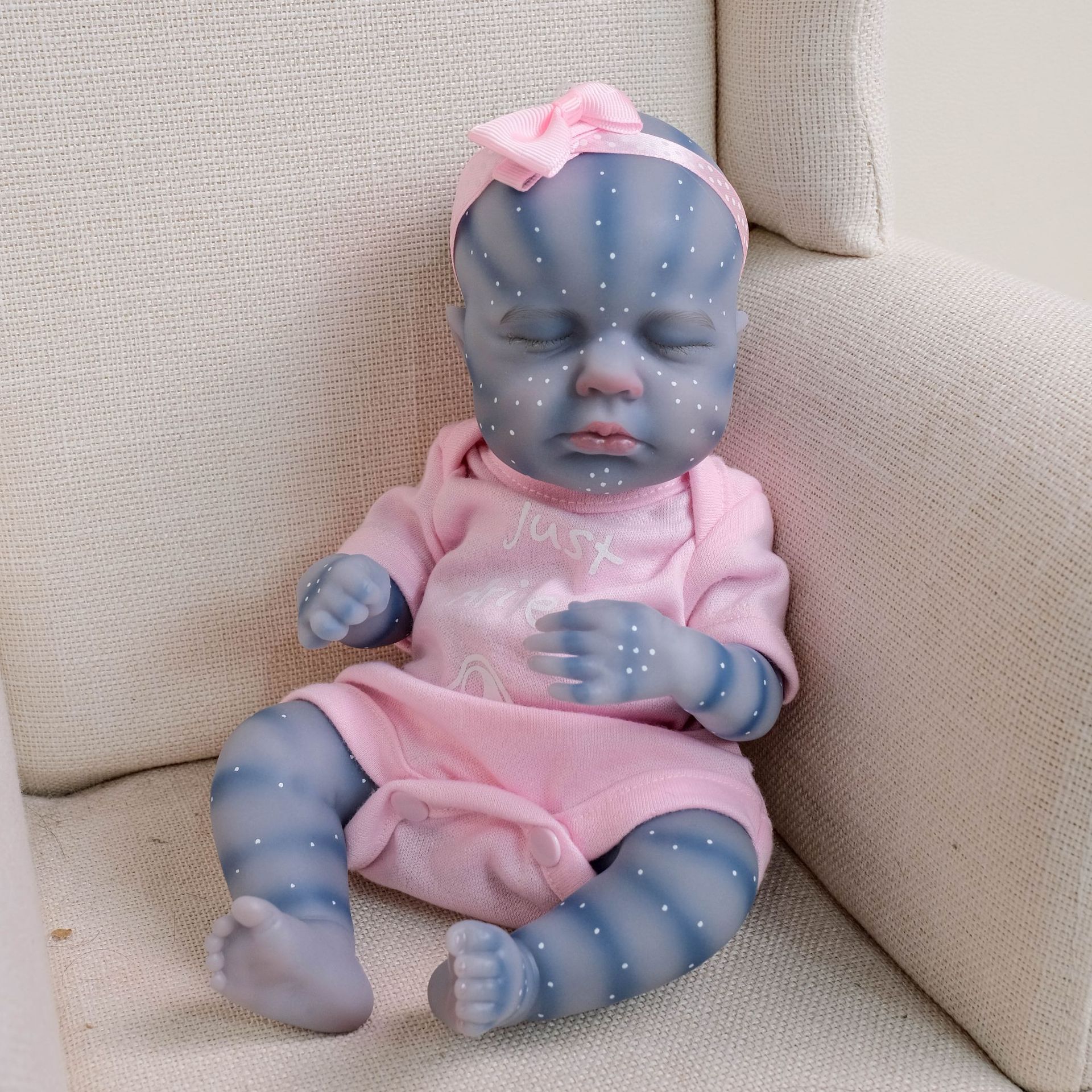 Muñeca de simulación de mono rosa de 27CM LOULOU Avatar pintada a mano para enviar regalos de juguete para niños bebé