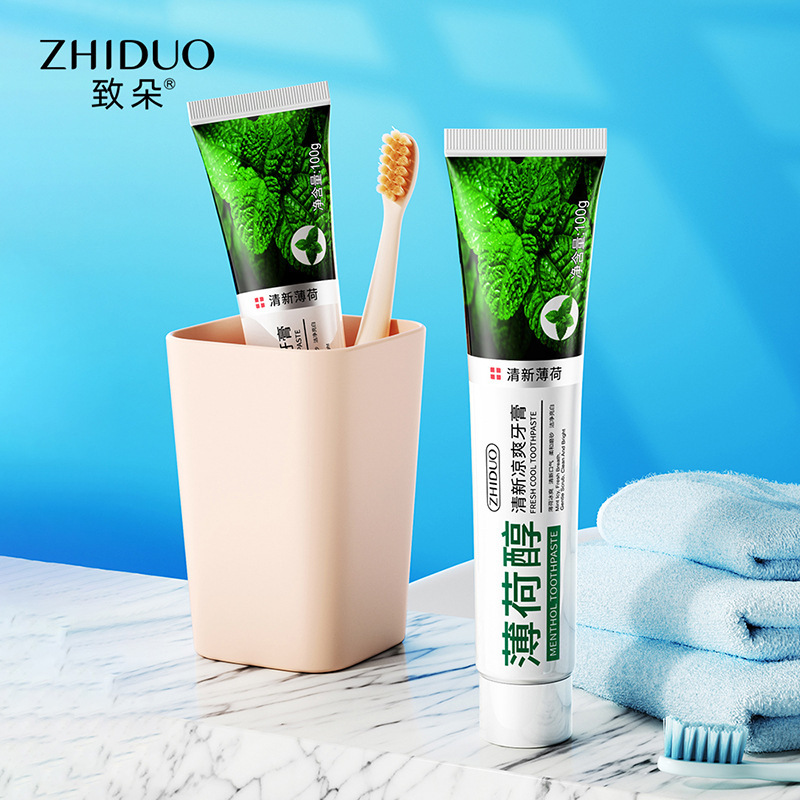 Zhiduo Panax Notoginseng Double Mint Toothpaste Freshens Breath and Reduces Tartar and Stains, Plant-Based Essence Toothpaste Wholesale