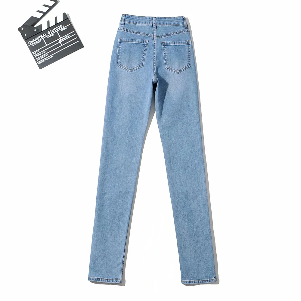 High-Waist Straight Split Jeans NSAC51807