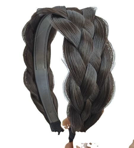 Covering white hair, upgraded and widened hairpins, twisted hair hoops, fishbone braid wigs for women, braids with teeth, non-slip, showing increased skull height