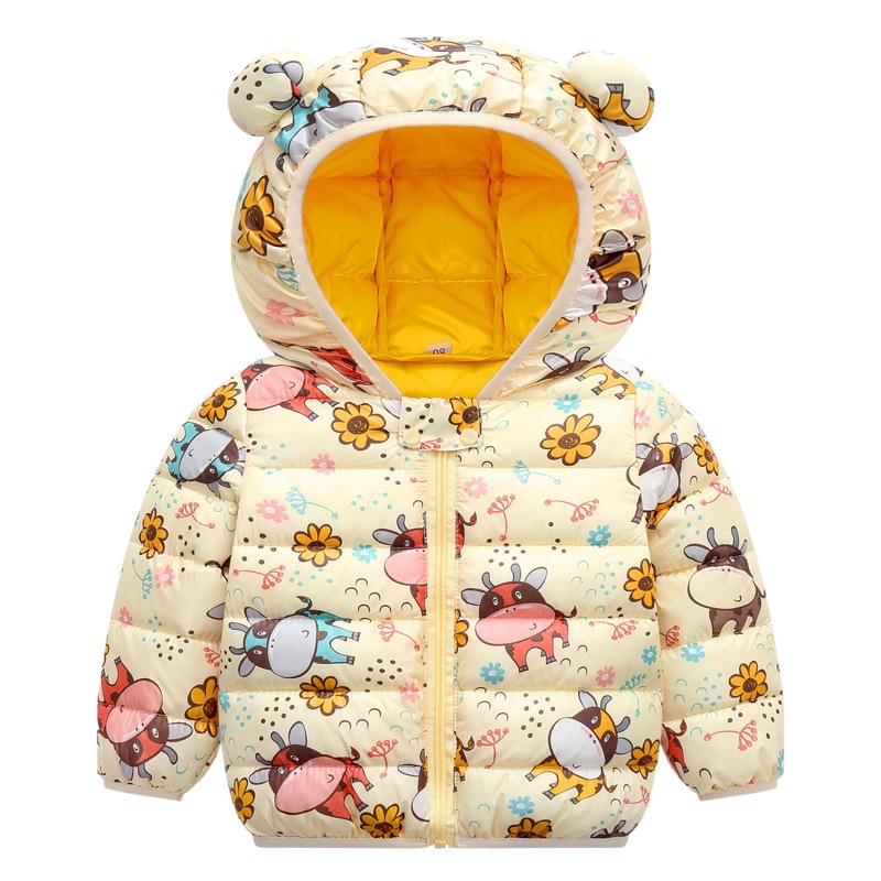 Ropa para niños 2025 primavera, otoño e invierno nueva ropa de algodón de plumón para niños de dibujos animados