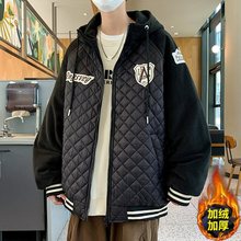 2023新款冬季青少年羽绒棉服男加厚棉袄外套初中高中学生冬装棉衣