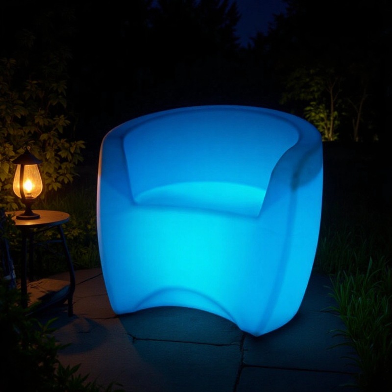 Sofá luminoso creativo al aire libre, mesa de bar luminoso, silla de bar, muebles LED, mesa de bar, silla de control remoto image 1