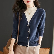 半高领毛衣女短款假两件内搭上衣秋冬2024新款爆款针织打底衫春秋