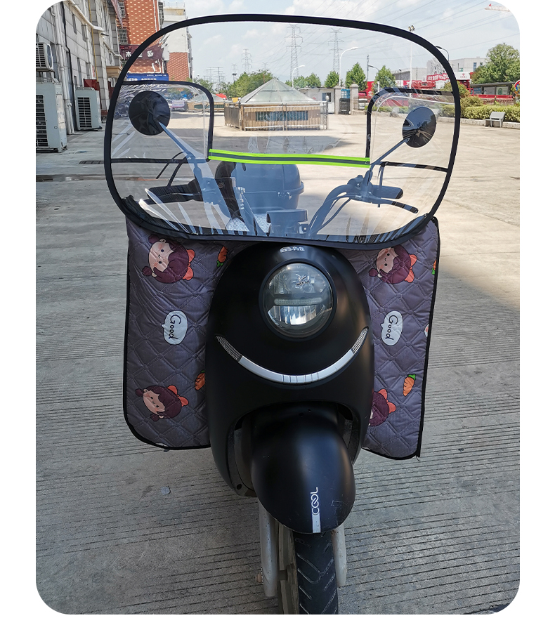 Electric motorcycle front windshield battery car windproof tram high-definition transparent windshield rain protection all seasons universal